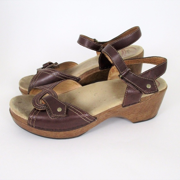 Dansko Shoes - Dansko 42 Brown Leather Comfort Sandal Ankle Strap